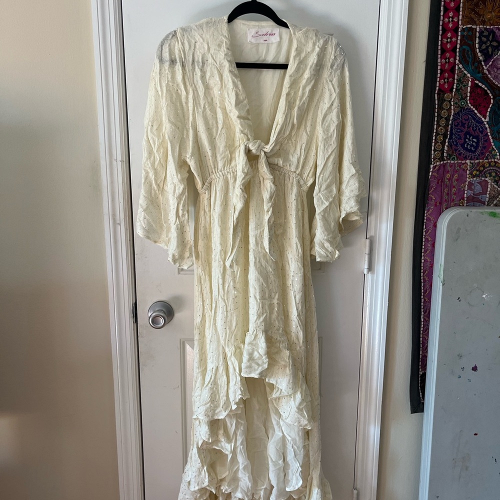 Ruffle glitzy boho dress